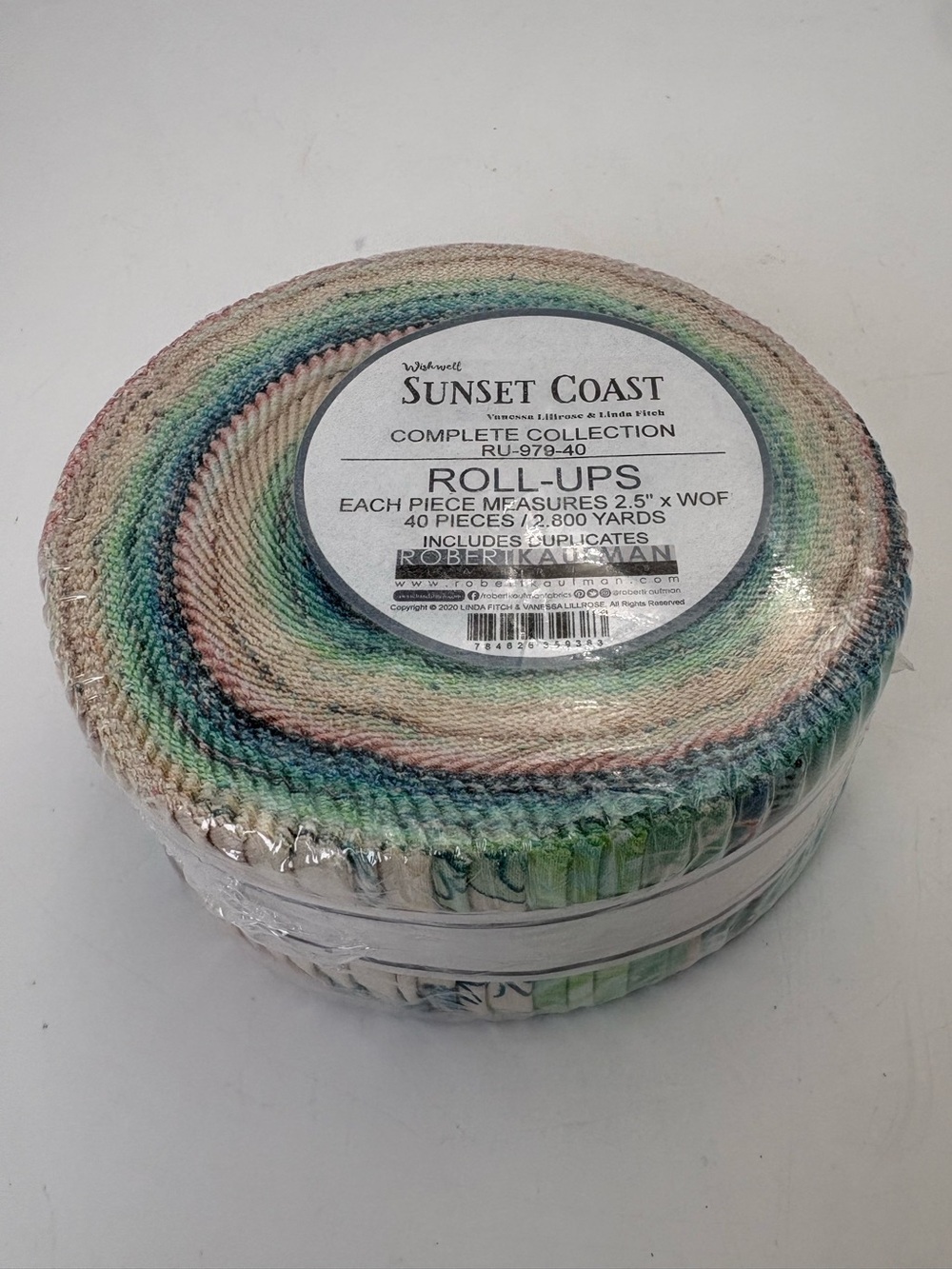 NOS Sunset Coast Roll-Ups Jelly Roll Fabric Strips - Pastel Gradient - RU-979-40
